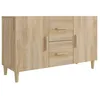 Image de Buffet 2 portes et 2 tiroirs en chÃªne Sonoma 100 x 36 x 60 cm