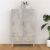 Image de vidaXL Buffet haut Gris béton 70x31x115 cm Bois d'ingénierie812532