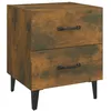 Image de Vidaxl Table De Chevet ChÃªne FumÃ© 40x35x47,5 Cm