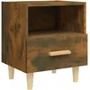 Image de vidaXL Vidaxl Table De Chevet Chêne Fumé 40x35x47 Cm