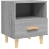 Image de VidaXL 817299 Table de nuit et table de chevet Gris, ChÃªne