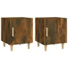 Image de vidaXL Tables de chevet 2 pcs ChÃªne fumÃ© Bois d'ingÃ©nierie