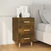 Image de vidaXL Table de chevet chêne fumé 40x40x66 cm bois d'ingénierie817321