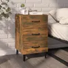 Image de vidaXL Table de chevet chêne fumé 40x40x66 cm bois d'ingénierie817324