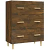 Image de vidaXL Vidaxl Buffet Chêne Fumé 70x34x90 Cm Bois D'ingénierie