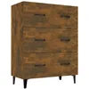 Image de vidaXL Vidaxl Buffet Chêne Fumé 69,5x34x90 Cm Bois D'ingénierie