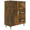 Image de Vidaxl Buffet ChÃªne FumÃ© 69,5x34x90 Cm Bois D'ingÃ©nierie