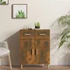 Image de vidaXL Buffet Chêne fumé 69,5x34x89 cm Bois d'ingénierie817357