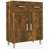 Image de vidaXL Vidaxl Buffet Chêne Fumé 69,5x34x89 Cm Bois D'ingénierie