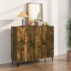 Image de vidaXL Buffet chêne fumé 90x34x80 cm bois d'ingénierie817462