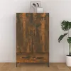 Image de vidaXL Buffet Chêne fumé 70x31x115 cm Bois d'ingénierie