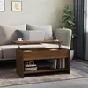Image de vidaXL Table basse Chêne marron 102x50x52,5 cm Bois d'ingénierie