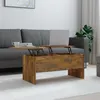 Image de vidaXL Table basse Chêne fumé 102x50,5x46,5 cm Bois d'ingénierie819299