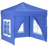 Image de Vidaxl Tente De RÃ©ception Pliable Avec Parois Bleu 2x2 M