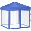 Image de vidaXL Vidaxl Tente De Réception Pliable Avec Parois Bleu 2x2 M