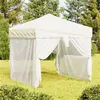 Image de vidaXL Tente de réception pliable avec parois Crème 2x2 m