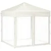 Image de vidaXL Vidaxl Tente De Réception Pliable Avec Parois Crème 2x2 M