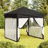 Image de vidaXL Tente de réception pliable avec parois Noir 2x2 m