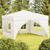Image de vidaXL Tente de réception pliable avec parois Crème 3x3 m