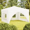 Image de vidaXL Tente de réception pliable avec parois Blanc 3x3 m