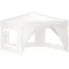 Image de vidaXL Vidaxl Tente De Réception Pliable Avec Parois Blanc 3x3 M