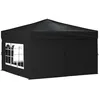 Image de vidaXL Vidaxl Tente De Réception Pliable Avec Parois Noir 3x3 M