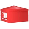 Image de vidaXL Vidaxl Tente De Réception Pliable Avec Parois Rouge 3x3 M