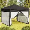 Image de vidaXL Tente de réception pliable avec parois Noir 3x3 m