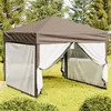 Image de vidaXL Tente de réception pliable avec parois Taupe 3x3 m
