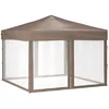 Image de Vidaxl Tente De RÃ©ception Pliable Avec Parois Taupe 3x3 M
