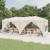 Image de vidaXL Tente de réception pliable avec parois Crème 3x6 m93543