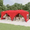 Image de vidaXL Tente de réception pliable avec parois Rouge 3x6 m93548