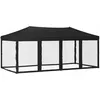 Image de vidaXL Vidaxl Tente De Réception Pliable Avec Parois Noir 3x6 M