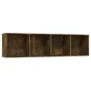 Image de vidaXL BibliothÃ¨que/Meuble TV ChÃªne fumÃ© 143x30x36cm Bois d'ingÃ©nierie