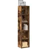 Image de vidaXL Armoires à CD 2 pcs Chêne fumé 21x16x93,5 cm Bois d'ingénierie