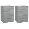Image de vidaXL Tables de chevet 2 pcs Sonoma gris 38x35x56cm Bois d'ingÃ©nierie