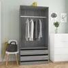 Image de vidaXL Garde-robe Sonoma gris 100x50x200 cm Bois d'ingénierie815346