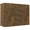 Image de vidaXL Vidaxl Buffet Chêne Fumé 88x30x65 Cm Bois D'ingénierie