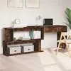 Image de vidaXL Bureau d'angle Chêne fumé 200x50x76 cm Bois d'ingénierie815423