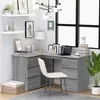 Image de vidaXL Bureau d'angle Sonoma gris 145x100x76 cm Bois d'ingénierie815442