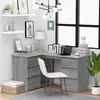 Image de vidaXL Bureau d'angle Sonoma gris 145x100x76 cm Bois d'ingÃ©nierie