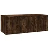 Image de vidaXL Meuble TV ChÃªne fumÃ© 80x34x30 cm Bois d'ingÃ©nierie
