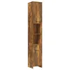 Image de vidaXL Vidaxl Armoire De Bain Chêne Fumé 30x30x183,5 Cm Bois D'ingénierie