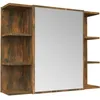 Image de vidaXL vidaXL Armoire à miroir de salle de bain Chêne fumé 80x20,5x64 cm Bois