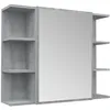 Image de vidaXL Armoire Ã  miroir de salle de bain Sonoma gris 80x20,5x64cm Bois