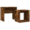 Image de vidaXL Tables basses gigognes 2 pcs chÃªne fumÃ© bois d'ingÃ©nierie