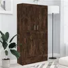 Image de vidaXL Bibliothèque Chêne fumé 82,5x30,5x150 cm Bois d'ingénierie815612