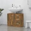 Image de vidaXL Armoire de lavabo Chêne fumé 63x30x54 cm Bois d'ingénierie815630