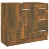 Image de vidaXL Armoire de lavabo ChÃªne fumÃ© 63x30x54 cm Bois d'ingÃ©nierie