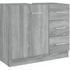 Image de vidaXL Vidaxl Armoire De Lavabo Sonoma Gris 63x30x54 Cm Bois D'ingénierie